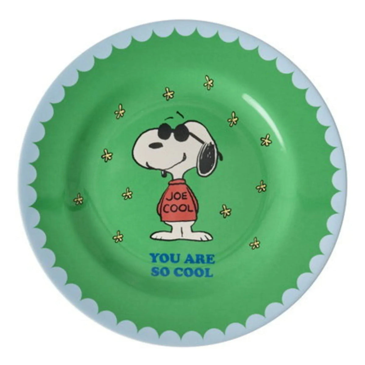 Rice - You Are So Cool Melamine Plate - Rice x Snoopy | Green