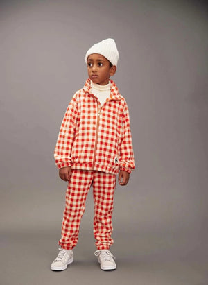 Mini Rodini - Gingham sweatshirt | Kırmızı