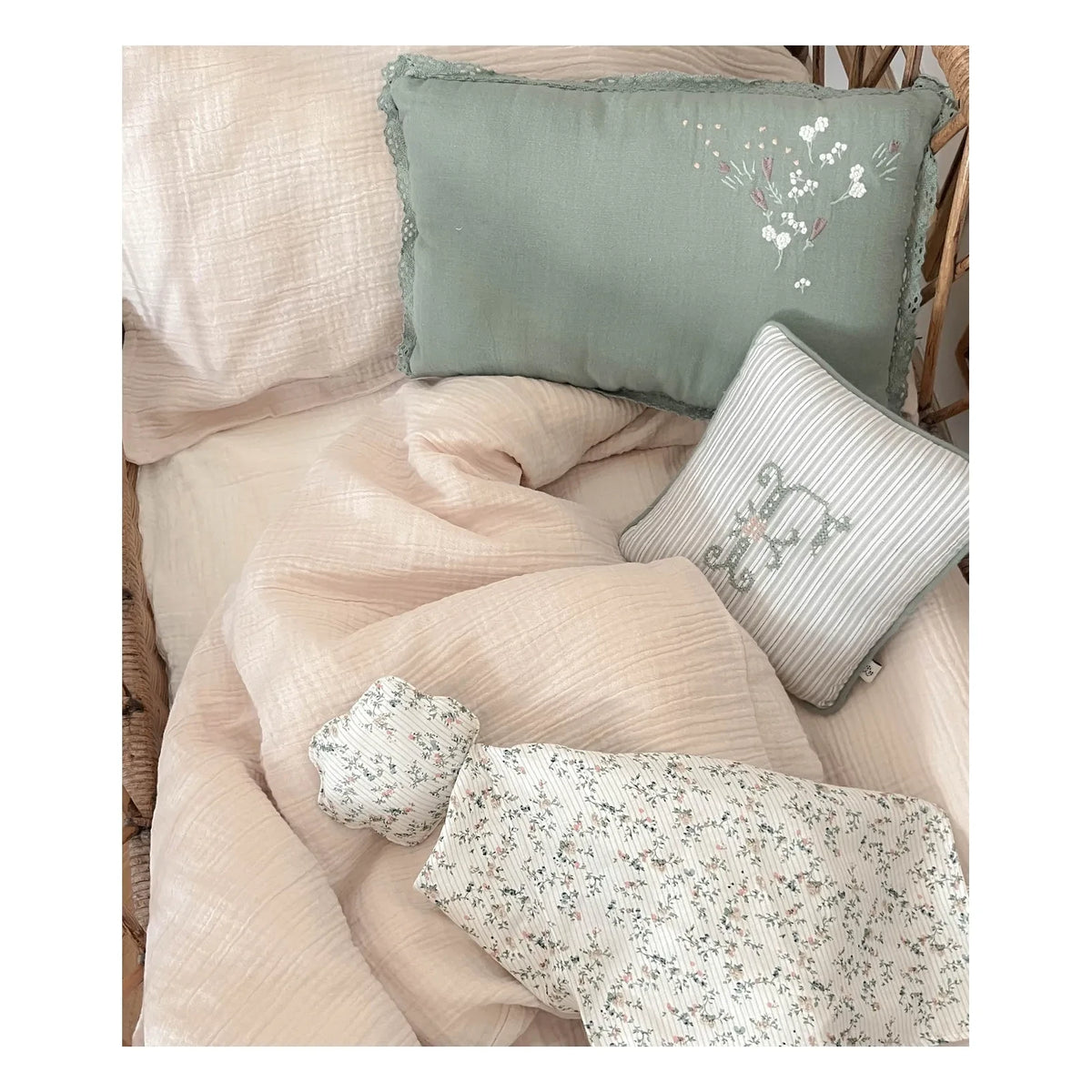 Editions Aimable - Paulette juego de cama | Pudra Gazlı