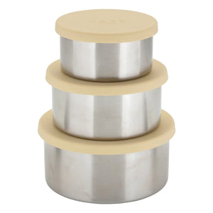 Haps Nordic - Fiambreras de acero - Set de 3 | Amarillo