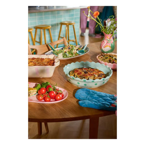 Rice - Striped Ceramic Baking Dish | Pink