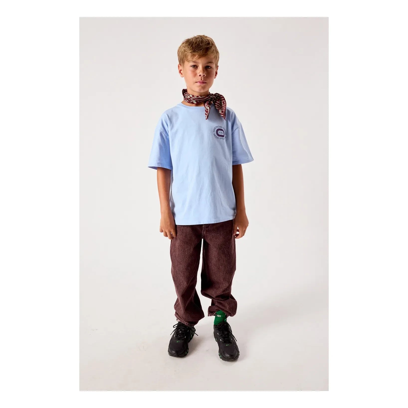 American Vintage - Fizvalley Ready Steady Tişört | Açık Mavi