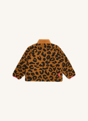 Hello Hossy - Leopar Polar Ceket | Kahverengi