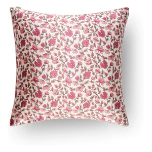 Emily's Pillow - Blumenmuster Maulbeerseide Kissenbezug | Rosa