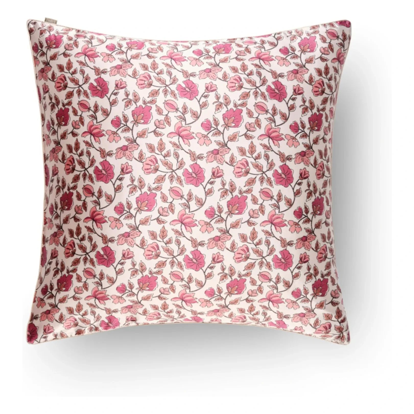 Emily's Pillow - Blumenmuster Maulbeerseide Kissenbezug | Rosa