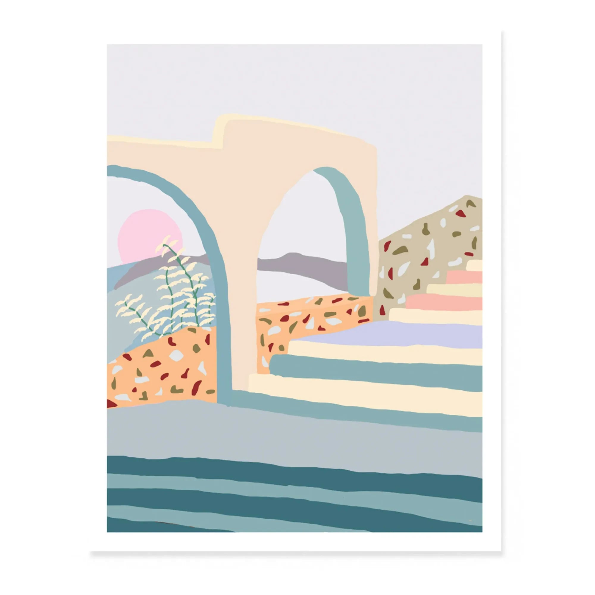 Slowdown Studio - Terrazzo Merdivenler Poster - Charlie Bennell'in Eseri