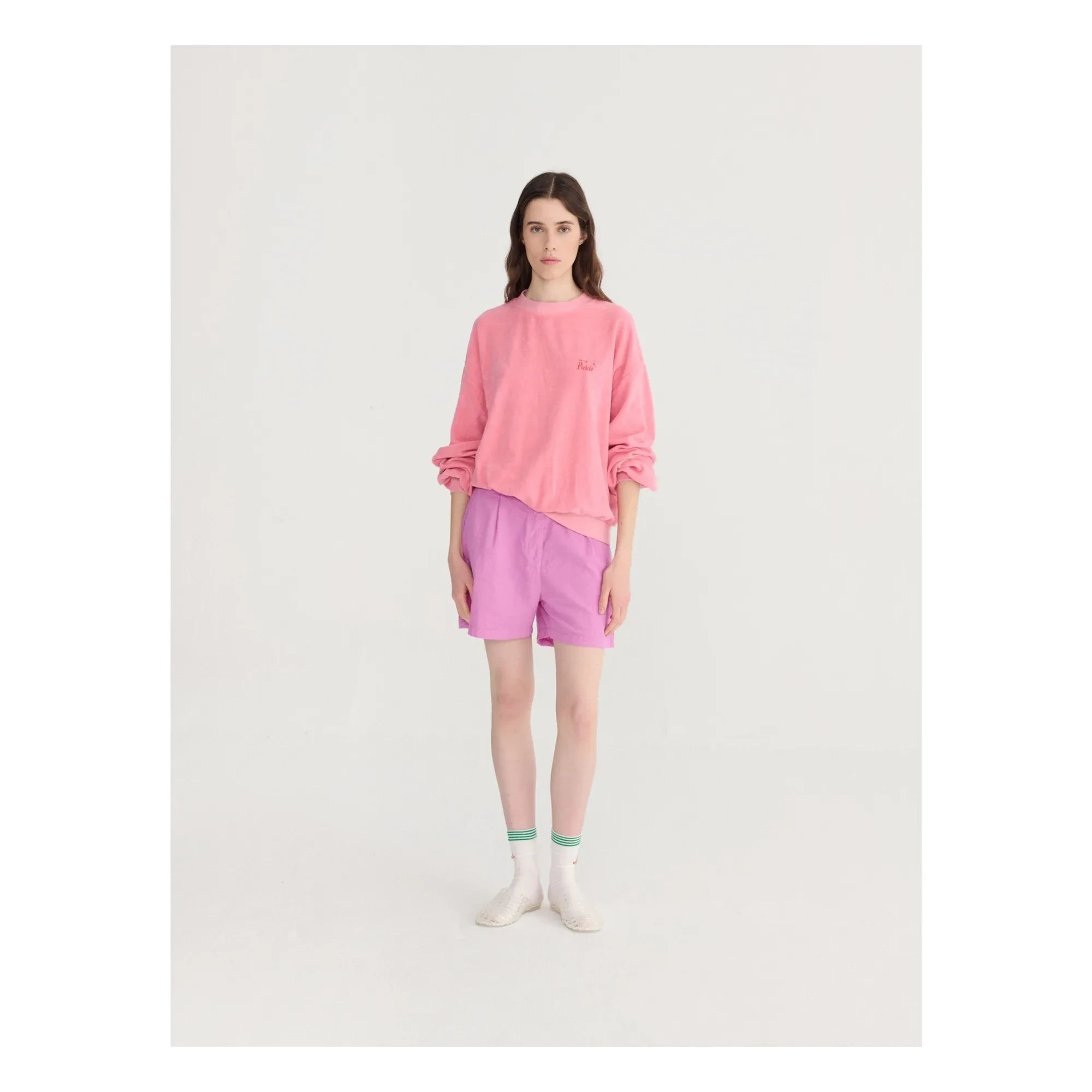 Bobo Choses - Lila Baumwoll-Seersucker Plissierter Short