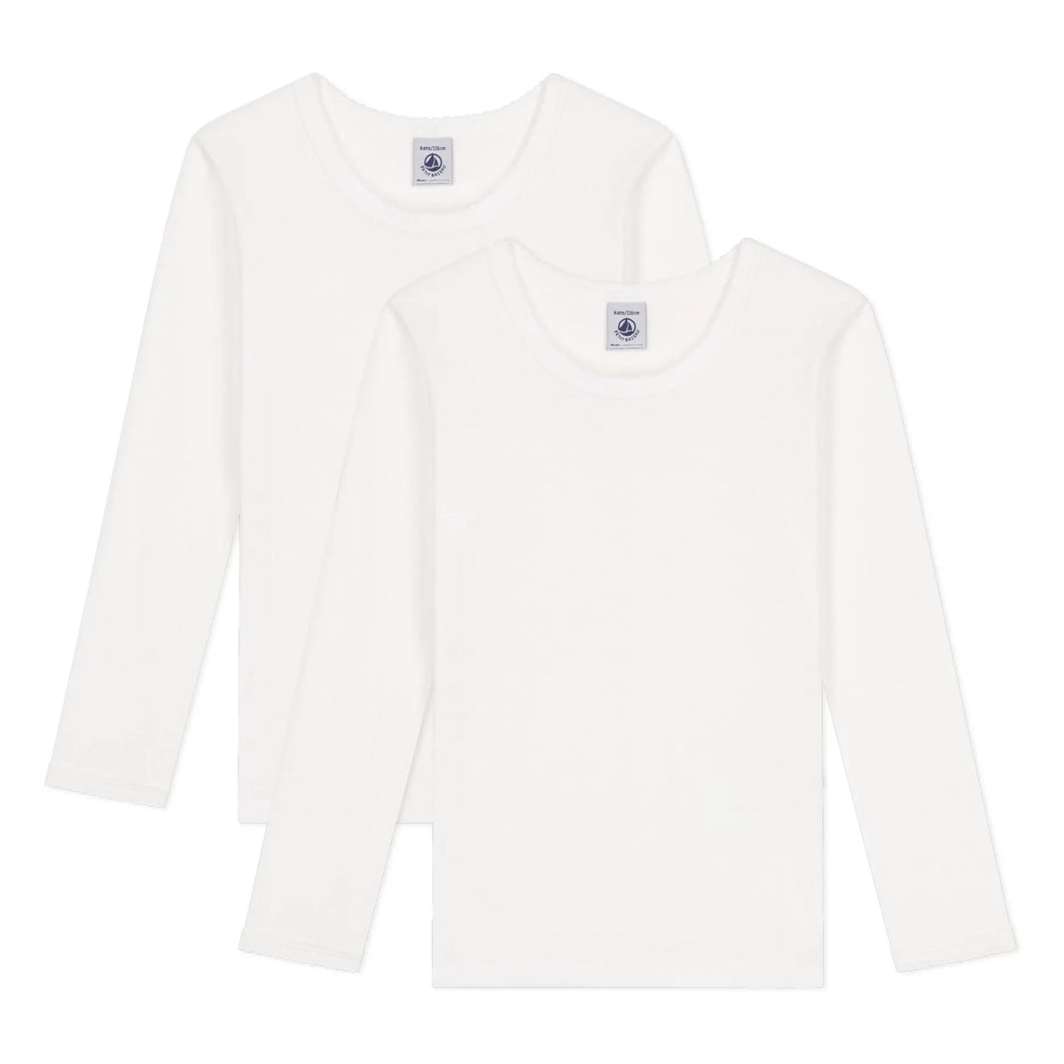 Petit Bateau - 2'li Uzun Kollu Tişört Seti | Beyaz