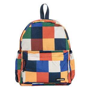 Bobo Choses - Recycled Fiber Checkered Backpack | Brown