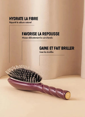 La Bonne Brosse - "L'Indispensable Douceur" Saç Fırçası No. 03 - Hassas Saç Derisi | Patlıcan