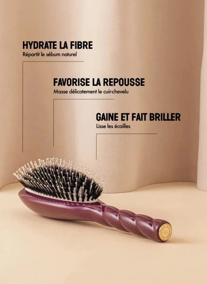 La Bonne Brosse - "L'Indispensable Douceur" Saç Fırçası No. 03 - Hassas Saç Derisi | Patlıcan