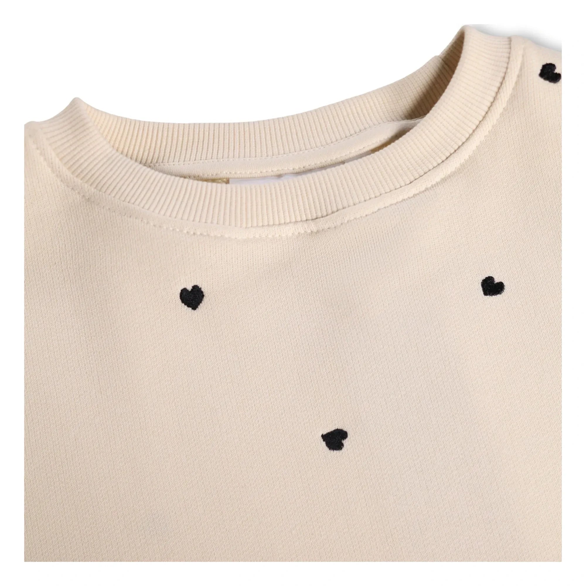 Molo - Miki kalpler organik pamuk sweatshirt | Ecru
