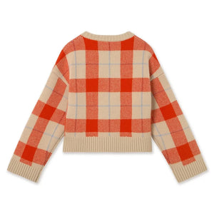 The Tiny Big Sister - Wool Plaid Cardigan | Vanilya
