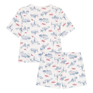Petit Bateau - Kırık Organik Pamuklu Pijama Şortu | Ecru