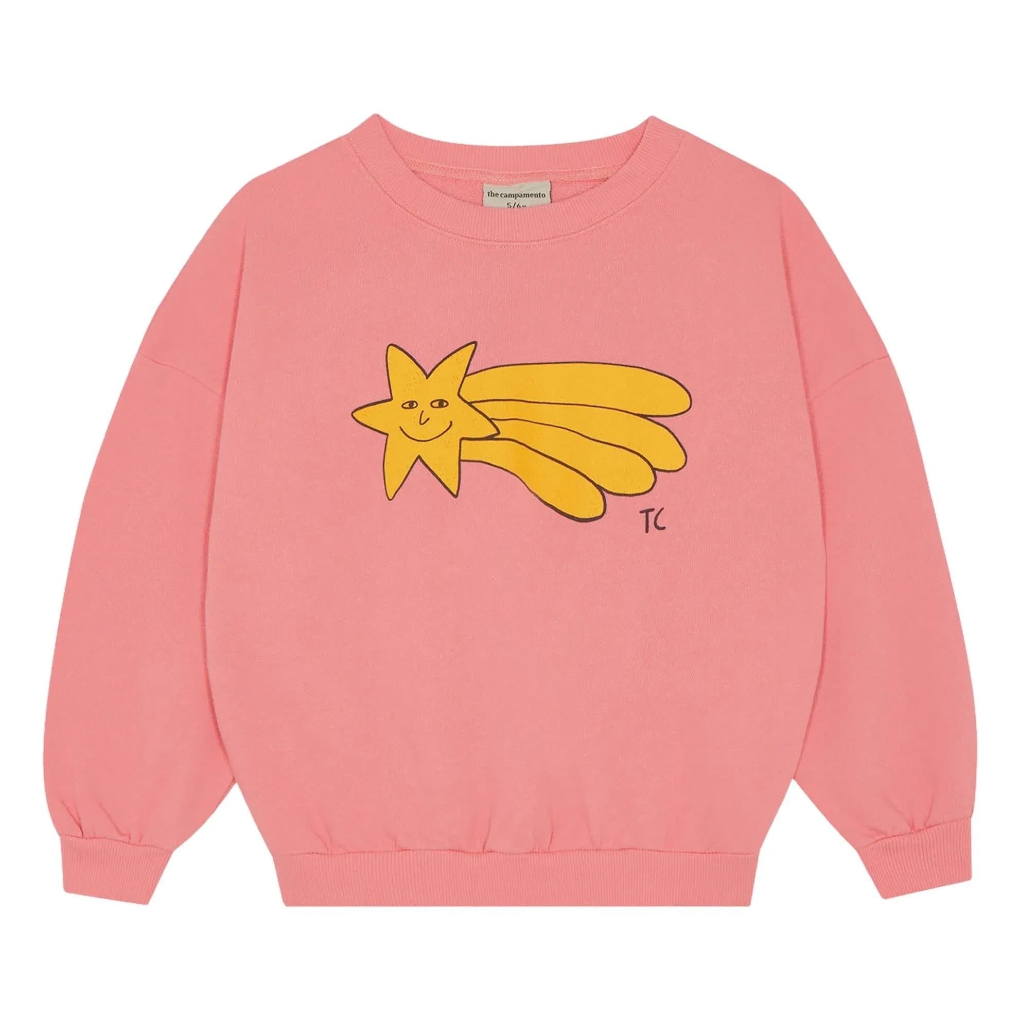 The Campamento - Etoile Filante Oversize Sweat Organik Pamuk | Şeker pembesi