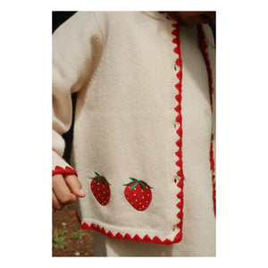 Konges Sløjd - Chaleco de lana Collette Strawberry | Crema