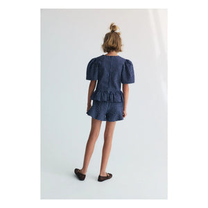 the new society - Short Jasmine Carreaux | Dark Blue