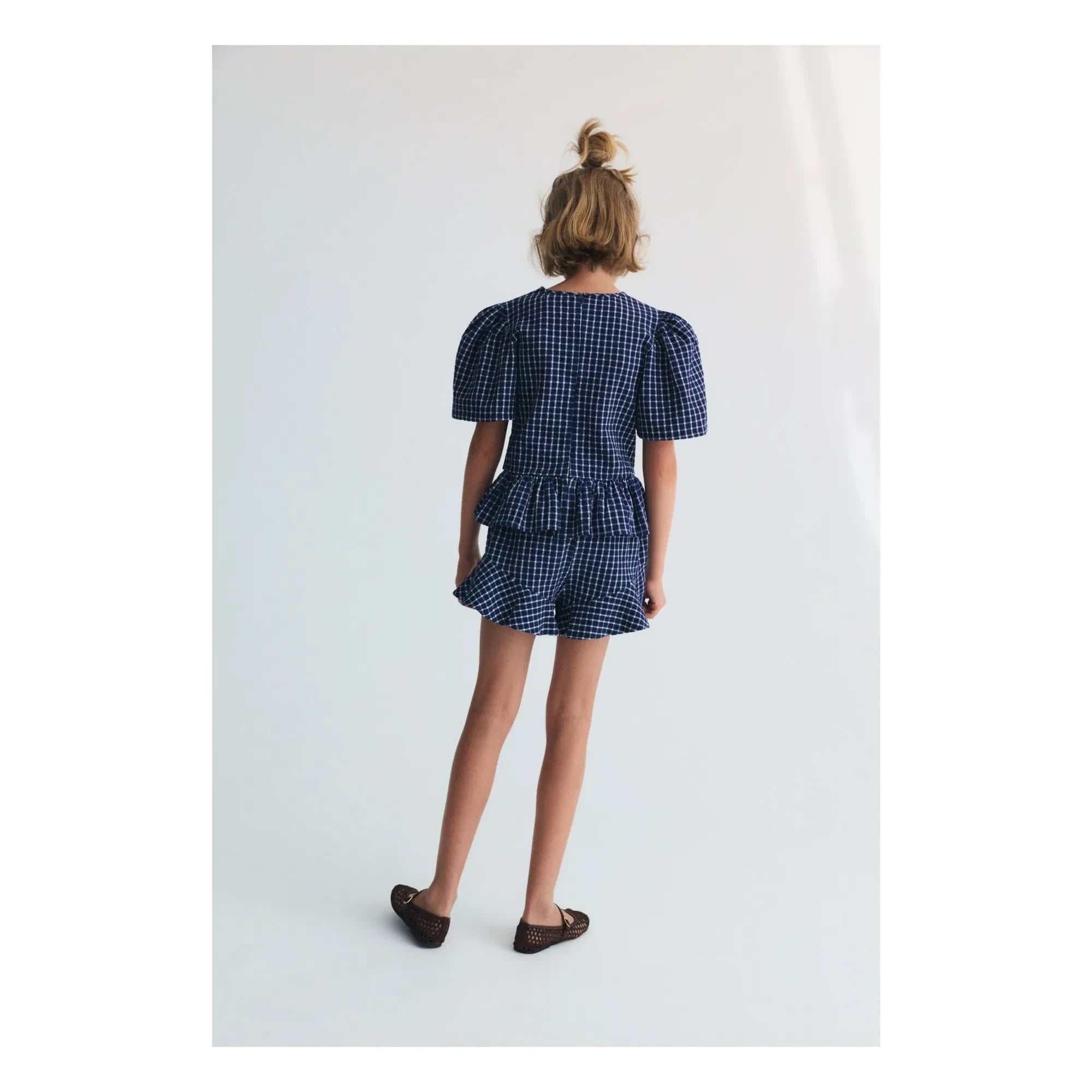 the new society - Short Jasmine Carreaux | Dark Blue