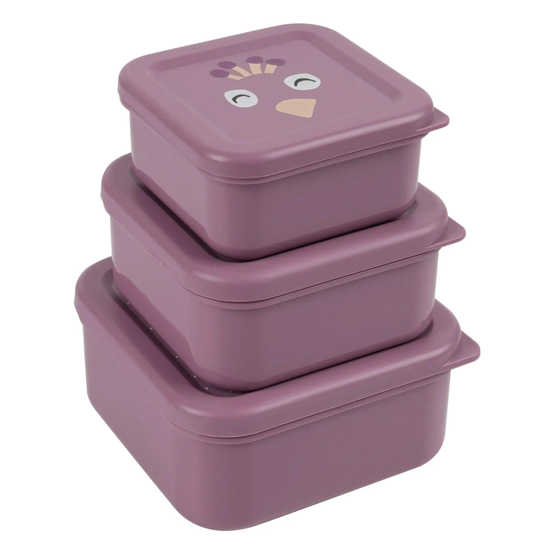 Trixie - Mrs. Peacock 3-Piece Snack Boxes | Purple