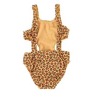 Piupiuchick - Gerippter Leoparden-Trikini aus recycelten Fasern | Senf