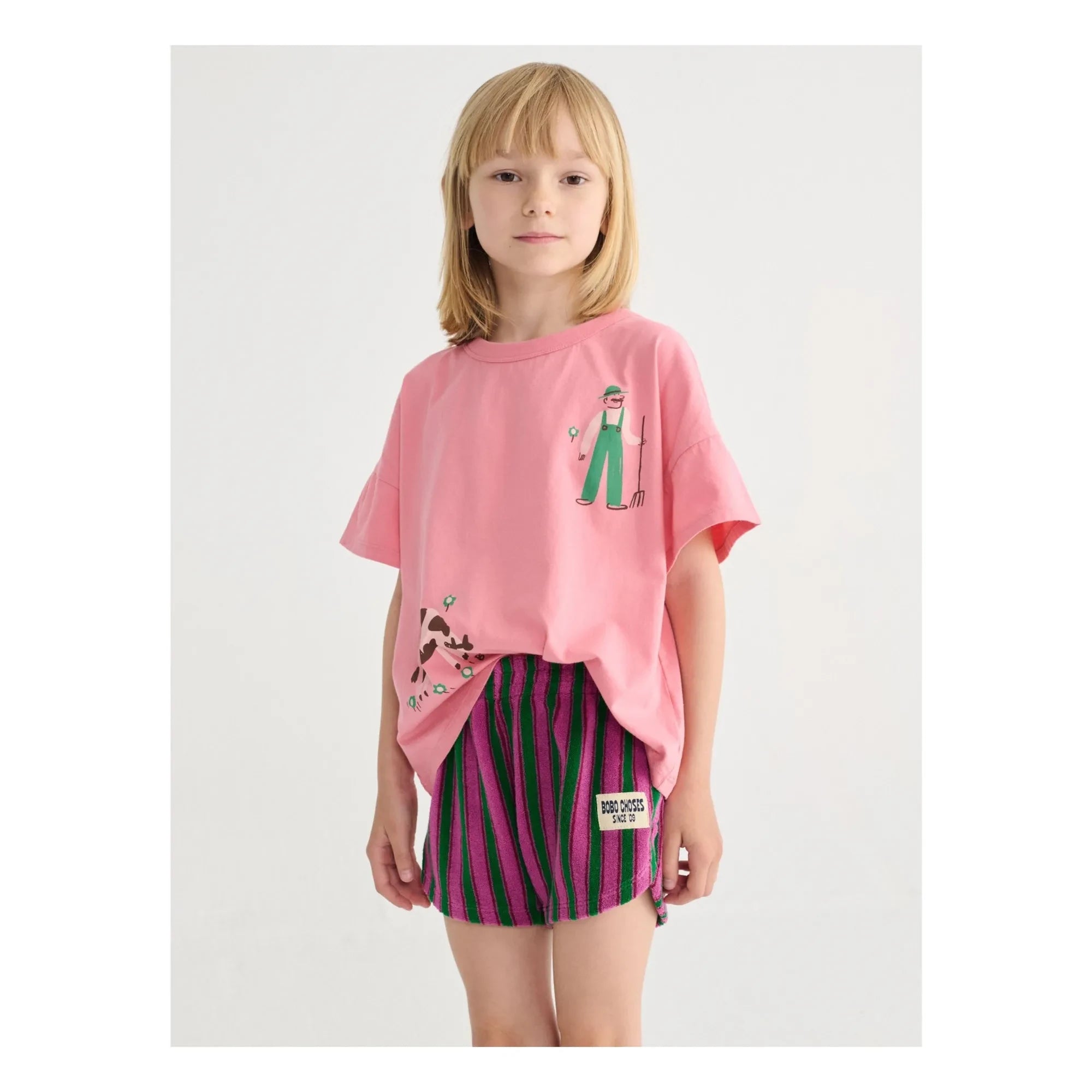 Bobo Choses - Farm T-Shirt Bio-Baumwolle | Rosa