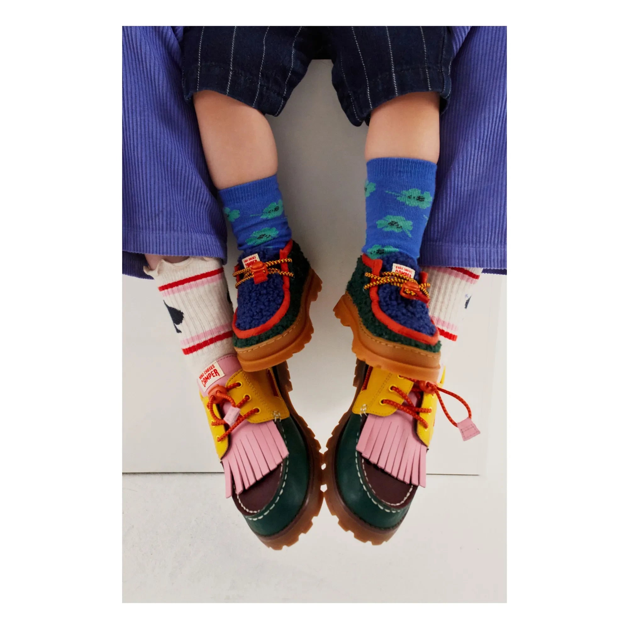 Bobo Choses - Wallabee Sherpa Derby Schuhe - Bobo Choses x Camper | Grün