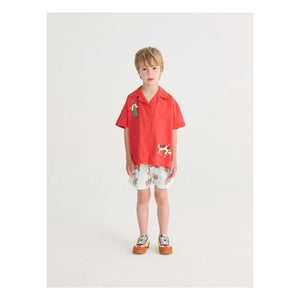 Bobo Choses - Bio-Baumwollshorts mit Tomaten | Hellblau