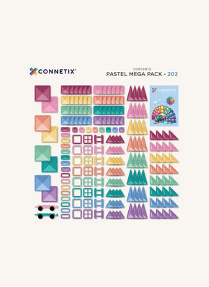 Connetix - Mega Paket - 202 Teile | Pastell