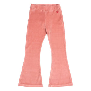Búho - Leggings Acampanados de Algodón Terciopelo | Rosa
