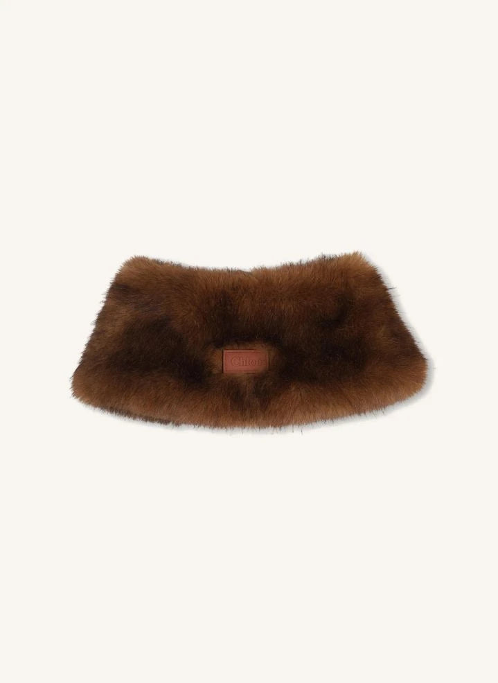 Chloé - Abnehmbarer Fleecekragen | Camel