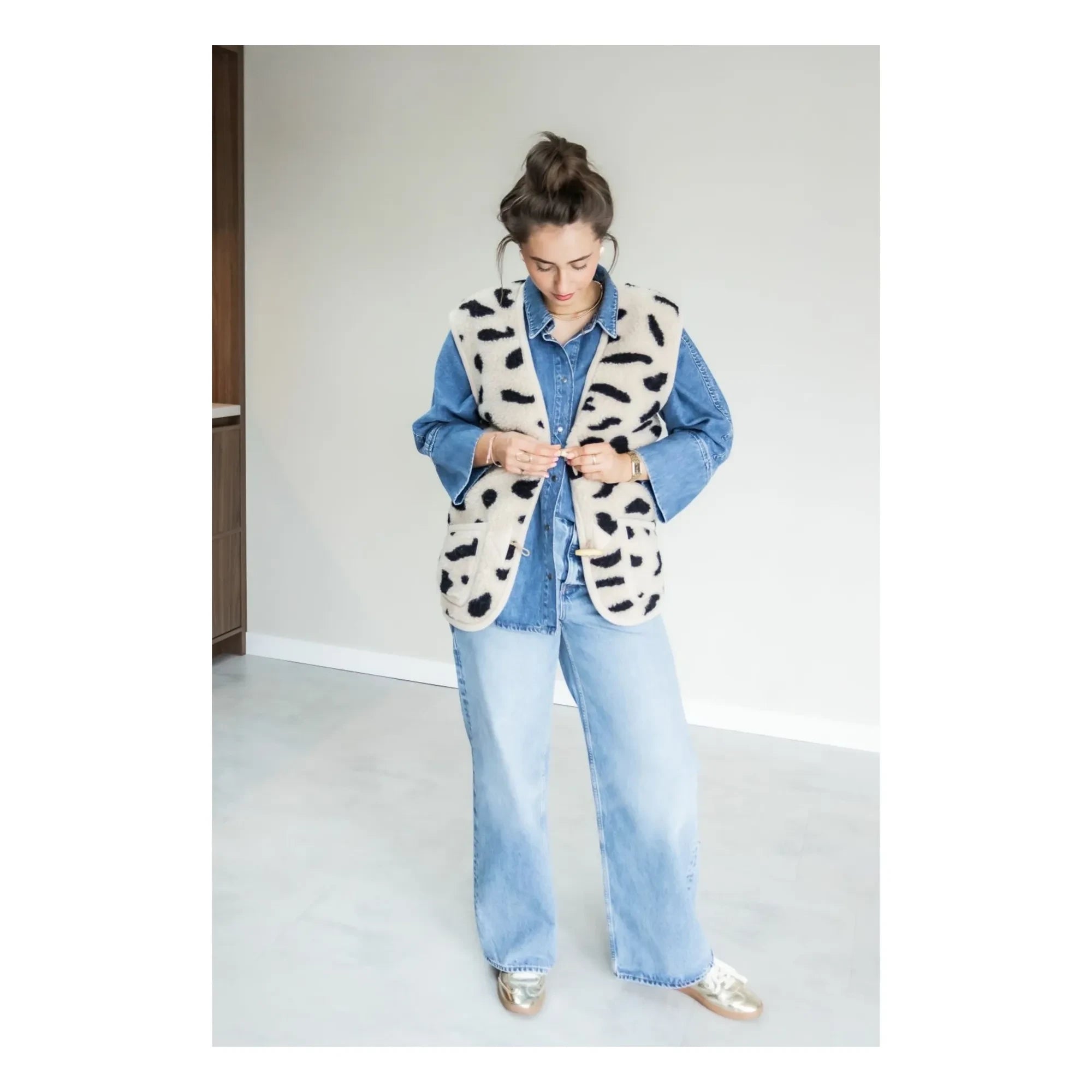 Alwero - Alpen Cheetah Ärmellose Weste - Erwachsenenkollektion | Beige
