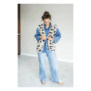 Alwero - Alpen Cheetah Ärmellose Weste - Erwachsenenkollektion | Beige