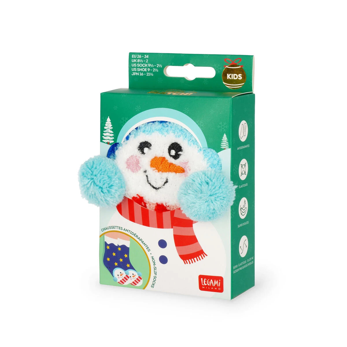 Legami - Kids' Noel Slipper Çoraplar Snowmen - Tam Bir Uyum!