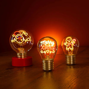 Legami - Merry Noel Noel Light Bulb Table Lamp - Bulb Fiction