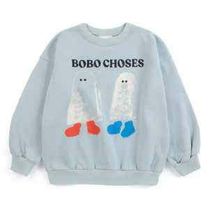 Bobo Choses - Bobo Choses organik pamuklu hayalet sweatshirt | Açık mavi