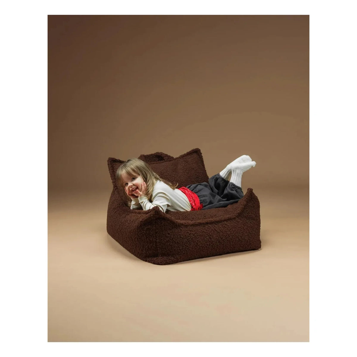 Wigiwama - Sillón de peluche marrón | Marrón oscuro