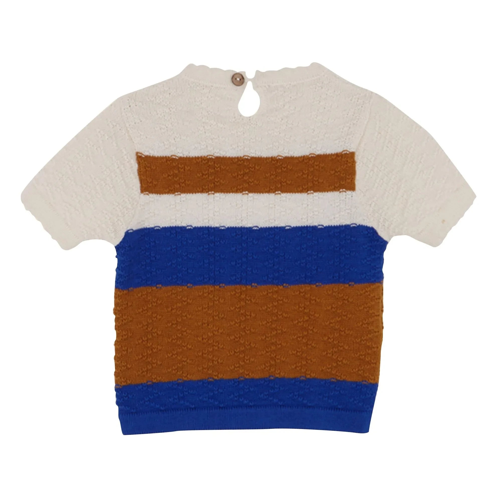 birinit - Camiseta Fina de Malla con Bloques de Color | Caramelo