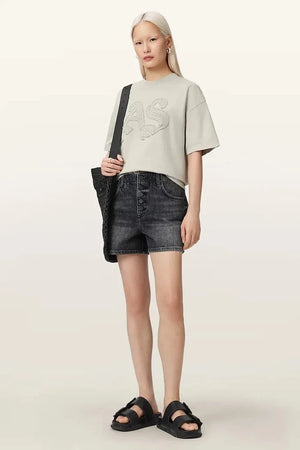 AllSaints تيشيرت قطني نسائي INSIGNIA