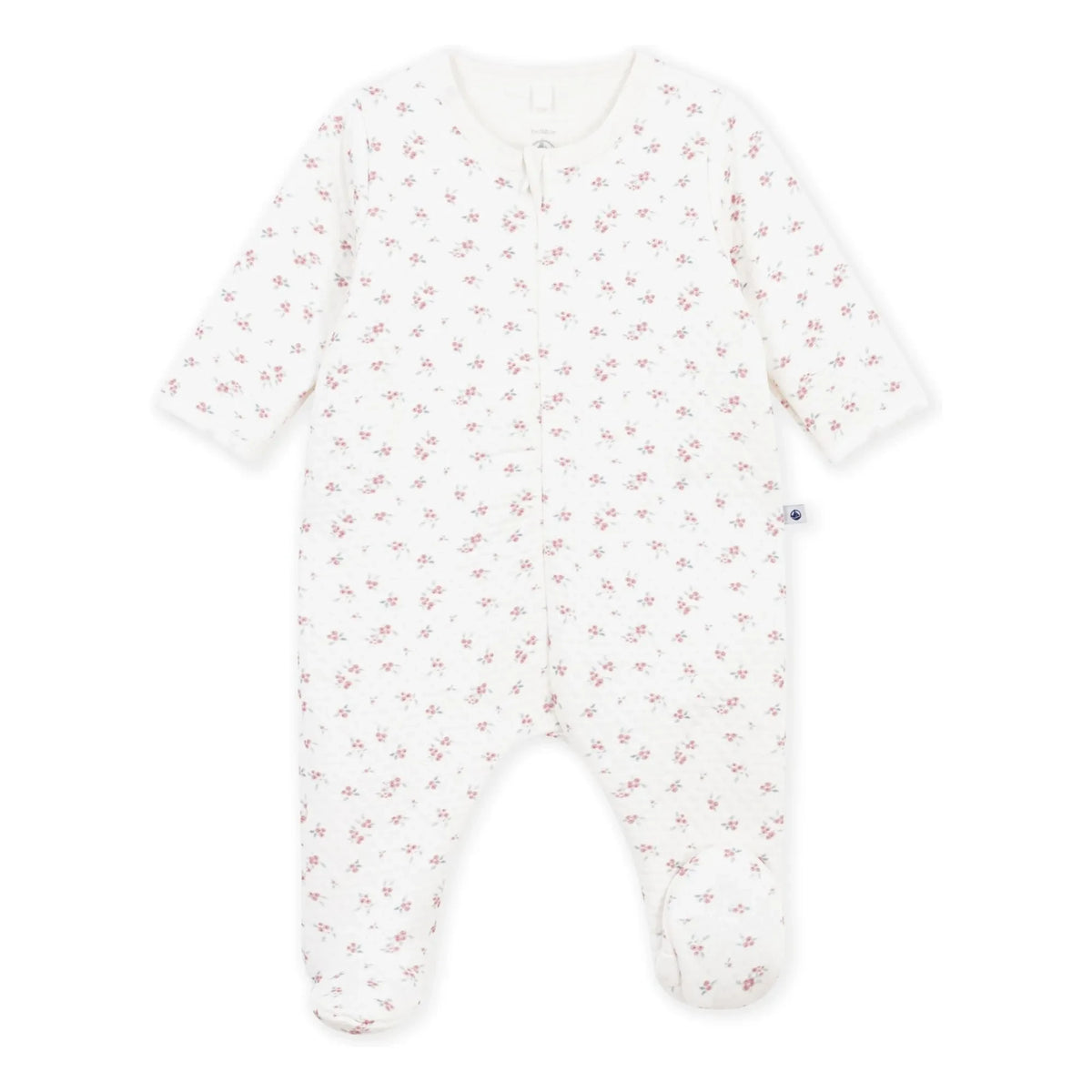 Petit Bateau - Pyjamas Dors Bien Fleuri Tubique Organik Pamuk | Beyaz