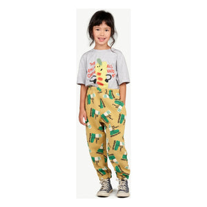 The Animals Observatory - Oversize T-Shirt mit großem Hahn | Heather Grau