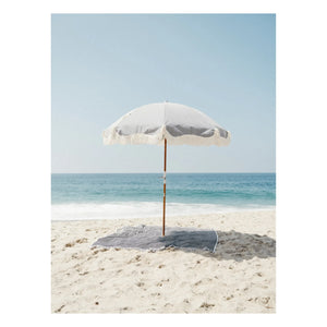 Business & Pleasure Co. - Premium Strandsonnenschirm mit Quasten | Navyblau