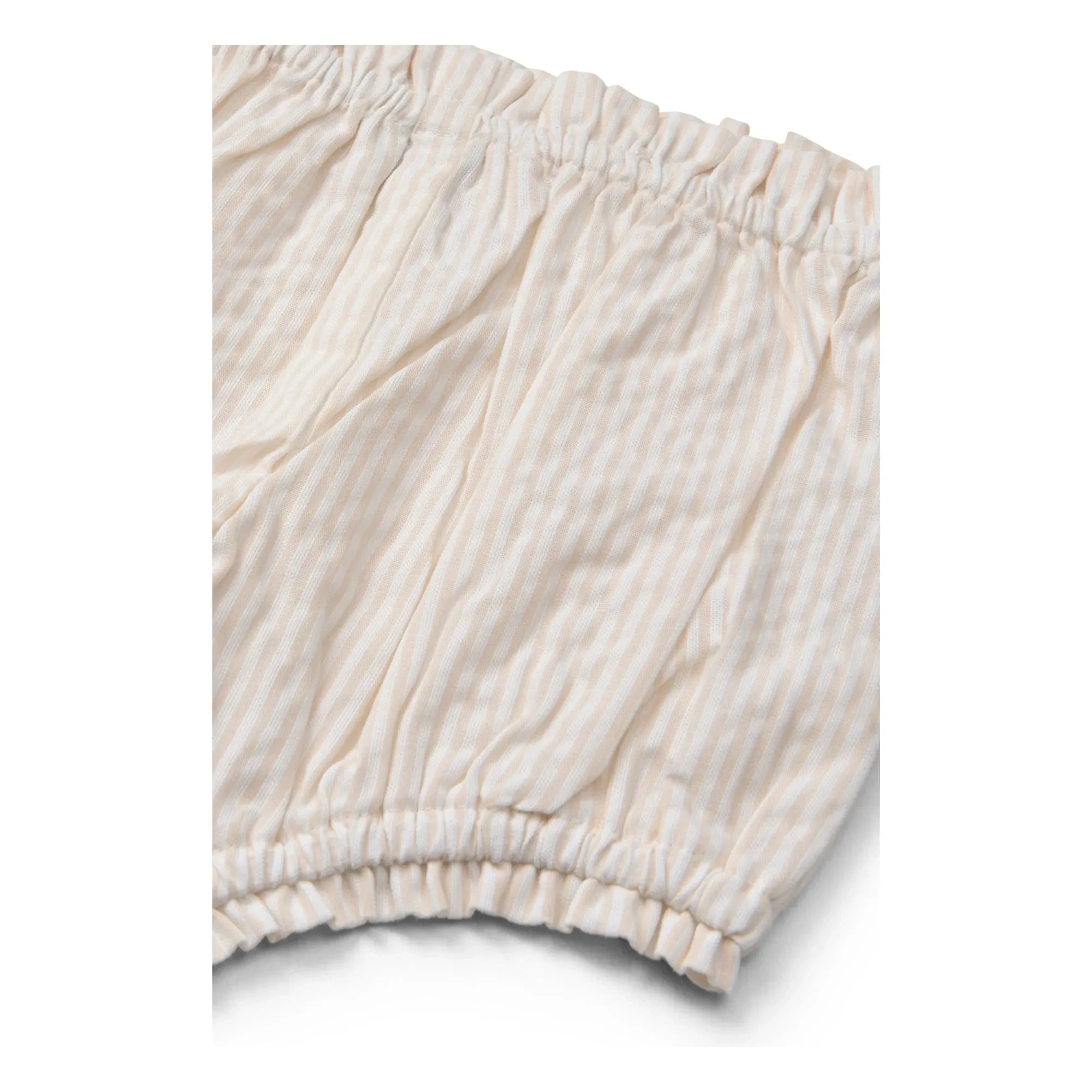 Copenhagen Colors - Striped Seersucker Organic Cotton Blouse and Romper Set | Light Pink