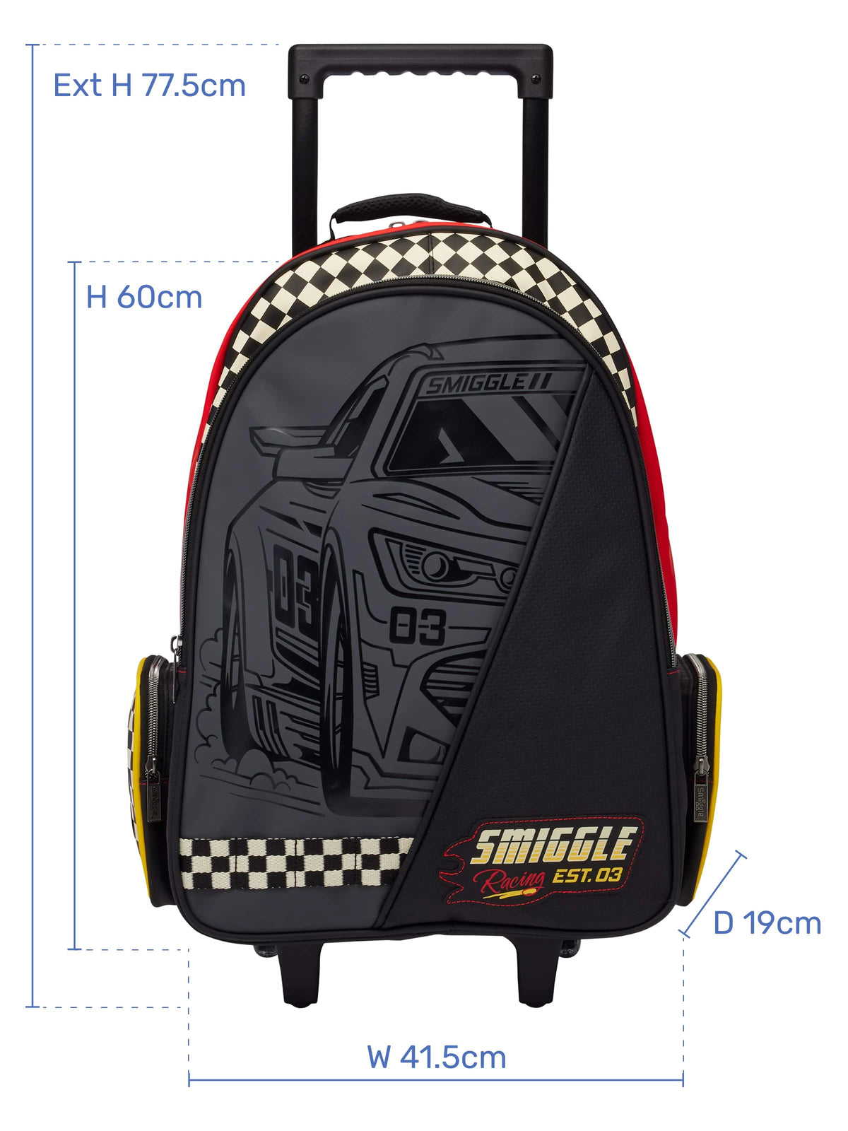 Smiggle - Pit Stop Işıklı Tekerlekli Çekçekli ve Sırt Çantası