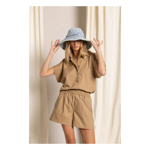 Smallable Woman - Crop Bella Shirt | Frosted Brown