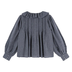 Emile et Ida - Khadi Enise Bluse | Grau