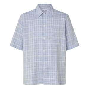 Samsoe Samsoe - Camisa de manga corta de algodón Saayo | Azul claro