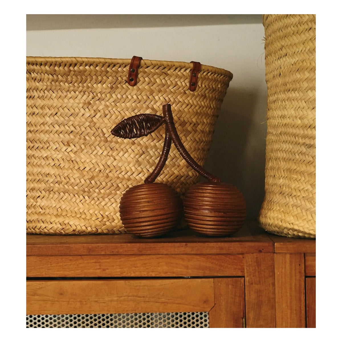 Anna + Nina - Cherry Rattan Storage Box