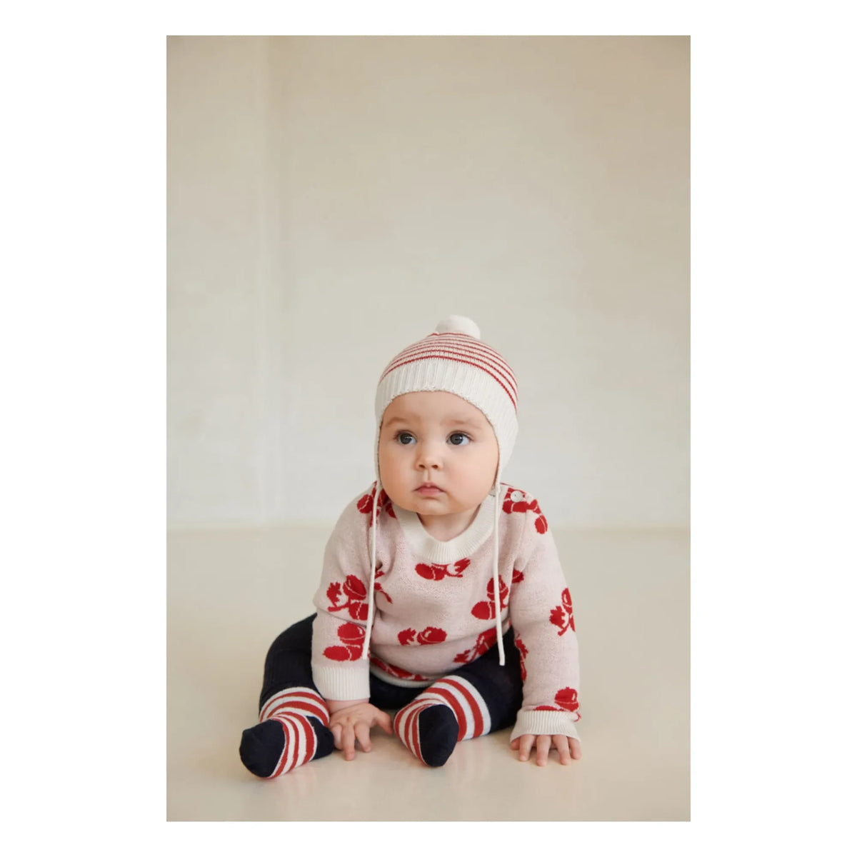 FUB - Acorn Jersey de bebé de punto fino con lana merino | ecru