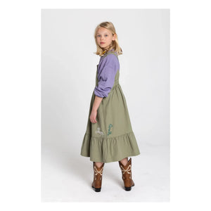Hundred Pieces - Devi Fleurie Schürzenkleid | Mandelgrün
