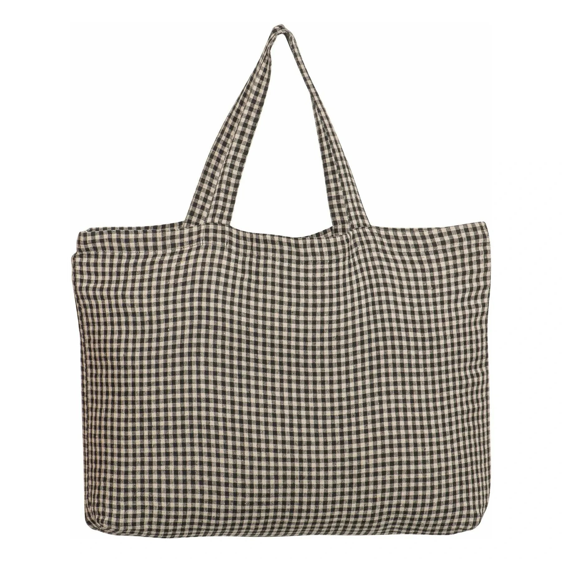 Haomy - Piana II ekose tote çanta | Carbon